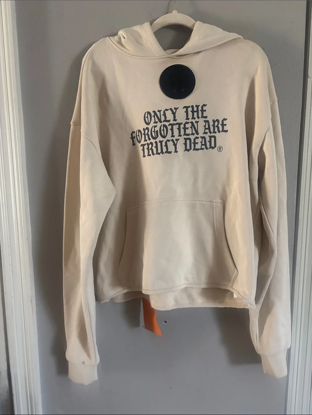 Women’s Cream Graphic Hoodie - 'Only The Forgotten Are Truly Dead'